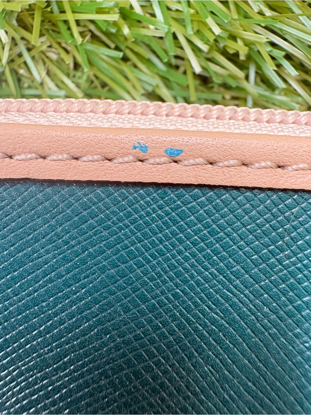 COACH Teal Leather Wristlet F51788 NWT Horse and Carriage - Picture 7 of 12